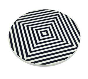 Precio directo de fábrica, taburete con incrustaciones de hueso de diseño de sala de estar barato, taburete con incrustaciones de hueso blanco y negro, mesa de centro de madera de resina a precio superior - Product Image 1