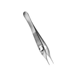 Pince à tissu adson en acier allemand à dents droites 1x2 120 mm 4.34 Inch Micro Tissue Surgical Adson Forceps - Product Image 3