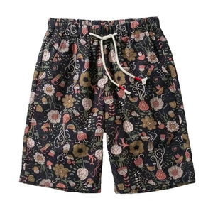 Pantalones cortos de tablero transpirables de secado rápido con logotipo personalizado OEM para hombre ¡Malla de cordón medio de encaje de estilo deportivo! Estampado de tela poliéster 00% - Product Image 6