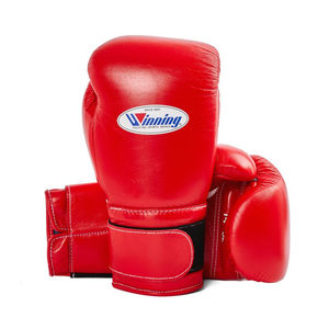 Winning Boxing Adjustable <b>Strap</b> Moisture Wricking Training and Fighting Gloves OEM Design Red <b>Velcro</b> Winning Boxing Gloves - Product Image 1