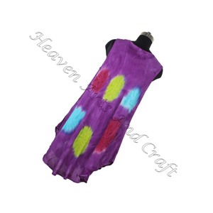 Best Seller 2025 Tie Dye Maxi vestido de mujer sin mangas cuello redondo rayón vacaciones vestido Tie Dye Boho Gypsy rayón vestido de noche - Product Image 6