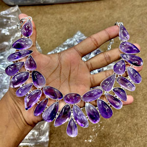 Collier à la mode en argent sterling 925 avec cabochon naturel bijoux faits à la main pour femmes - Product Image 1