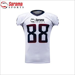 Uniforme de fútbol americano de media manga de secado rápido 100% poliéster hombres uniforme de fútbol americano con logotipo, - Product Image 2