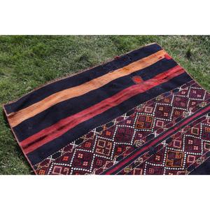 Alfombra de 3.5x4 pies, Alfombra Pequeña Vintage, Alfombra Roja Kilim Ombr - Product Image 4