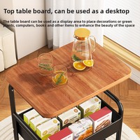 Étagère de rangement mobile en fer à 3 niveaux, chariot à collations, table d'appoint en métal, organisateur de chevet avec roulettes pour petit appartement