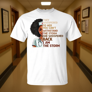T-shirt Orgogliosa da Infermiera Afroamericana per il Mese della Storia Nera - Prodotto Promozionale - Product Image 1