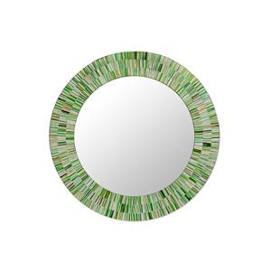 Miroir mural décoratif en mosaïque de verre artisanal avec incrustation de verre artistique - Product Image 4