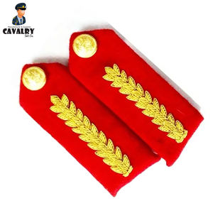 Newest Style Red Gorgets by Cavalry SKT Company <b>Hand</b> Embroidered <b>Gold</b> or Silk Personal Defense Equipment - Product Image 4