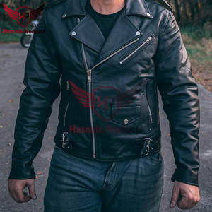 Vestes de motard en cuir de qualité supérieure pour hommes vêtements de moto élégants fermeture à glissière manchette à l'avant vêtements de course de style High Street d'hiver - Product Image 4