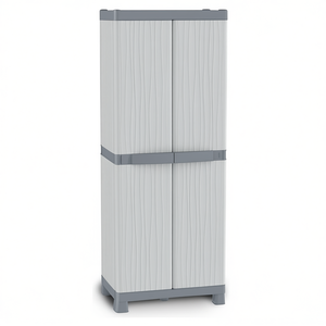 Armario Portátil de Plástico WAVE Base 3700 con 2 Puertas Abatibles, Color Gris Oscuro Claro (70cm), Kit de Muebles para Armario WAVE Base 3700 de Terry - Product Image 3