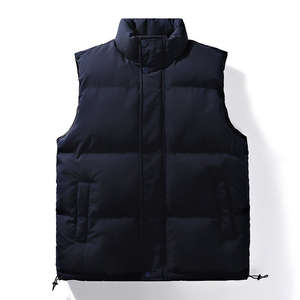 Gilet matelassé pour homme, logo personnalisé OEM, hiver, solide, décontracté, extérieur, toile respirante, fermeture éclair, 420g, streetwear freestyle - Product Image 5