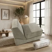 Sofá Cama Reclinable Convertible de Tamaño Completo, Ergonómico, Relleno de Espuma Viscoelástica, Sofá Doméstico, Compresión al Vacío, Venta al Por Mayor