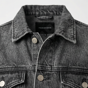 Vestes en jean personnalisées en denim lourd, en sergé de coton, en coton et polyester, ensemble jean, veste universitaire en jean d'hiver, style en coton - Product Image 4