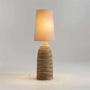Hot Trend Home Decor Minimlistic Modern <b>Rustic</b> Home <b>Table</b> Lamp Luxury Handmade Seagrass <b>Table</b> Lamp <b>Bedside</b> - Product Image 2