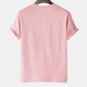 Última camiseta de moda para hombre con ribete en contraste Logotipo impreso personalizado 100% Ropa de calle de algodón Nuevo diseño - Product Image 2