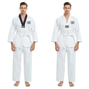 Uniforme de Taekwondo Unisex de Fábrica, Uniforme de Artes Marciales de Secado Rápido, Uniforme de Taekwondo Coreano con Cuello en V, Uniformes Dobok, Tae Kwon Do MMA - Product Image 5