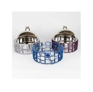 Réchauffeur d'aliments de qualité supérieure Plat de service Casserole Plats de service d'aliments Ustensiles de cuisine en acier inoxydable vintage Casserole de nourriture Pot - Product Image 5