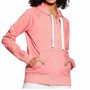 Saison d'hiver Femmes Casual Zipper Hoodies 100% Coton Séchage Rapide Respirant Personnalisable - Product Image 3