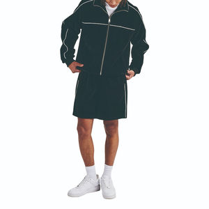 Chaqueta Deportiva de Manga Larga para Hombre, de Felpa, con Cuello Alto, Ribete Decorativo, de Algodón Negro, de Alta Calidad para Invierno - Product Image 4