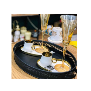 Merveilleux Design Table Plateau Décoratif Thé Noir Et Café Plateau De Service Organisateur De Cuisine Au Prix Le Moins Cher - Product Image 1