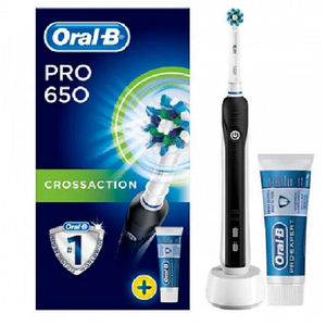 Brossette à dents électrique intelligente Oral-B Pro 500, poils moyens, rechargeable, noire, vibrations haute fréquence, pliable, pour la maison - Product Image 5