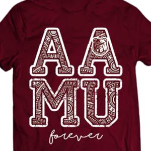 Alabama A & M University pour Bulldogs T-Shirt Collection 100% Coton Premium Quality School Pride Apparel Front Printed Logo Plus - Product Image 2