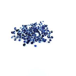 Saphir bleu naturel non traité, 2 mm, taille brillant ronde calibrée, pierre précieuse en vrac de la famille Opale-Aigue-marine, disponible en taille ovale - Product Image 4