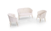 Meubles de jardin modernes de haute qualité pour l'extérieur, ensemble de salon de thé en bois pour balcon, pieds démontables pour usage hôtelier, fabriqué en Turquie