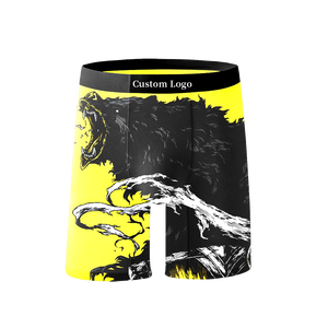 Boxers mi-hauts pour hommes avec imprimé de bête rugissante, option de conception personnalisée et matière douce et confortable - Product Image 1