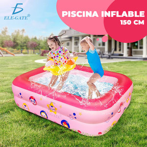 Piscina Gonfiabile Rosa per Casa 150*110*50cm, Attrezzature per Divertimento Acquatico - Product Image 5