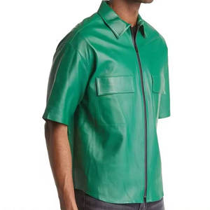 Camisas Casuales de Cuero para Hombre de la Mejor Calidad para la Temporada de Invierno, Diseño de Cuello Camisero Personalizado con Logotipo Personalizado - Product Image 3