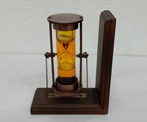 Serre-livres Minuterie De Sable Brun Serre-livres En Bois Bibliothèque De Collection Serre-livres Support de Livre de Bureau Bureau Décoration - Product Image 3