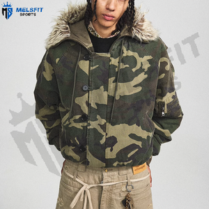 Chaqueta de Caza de Invierno para Hombre, Estilo Camuflaje, Resistente al Desgarro, Ecológica, Cortavientos, Transpirable, con Forro de Cinta Resistente en la Parte Delantera, Cierre de Cremallera Informal - Product Image 2