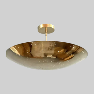 Modern <b>Flush</b> <b>Mount</b> <b>Ceiling</b> <b>Light</b> Six <b>Light</b> Sputnik Style Fixture in Antique Brass Elegant Pendant for Home and Office - Product Image 1