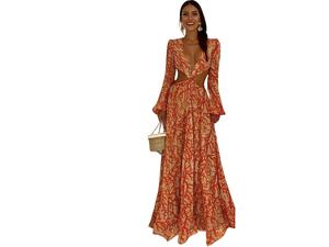 ชุดเดรสทรงเอไลน์สไตล์โบฮีเมียนลายพิมพ์วินเทจ ผ้าไหมรักษ์โลก ไร้แขน ซักได้ ไม่ยับ เหมาะสำหรับใส่ไปชายหาด - Product Image 4