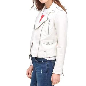 Veste de moto en cuir PU simple et souple de taille plus personnalisée pour les femmes - Product Image 5