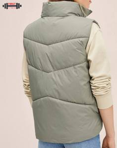 Veste matelassée pour homme de qualité supérieure, personnalisable en gros, col montant en toile, écologique, antibactérienne, respirante, décontractée pour l'hiver - Product Image 4