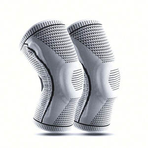 Manchons de genou en néoprène antidérapants, respirants, légers, avec rembourrage doux, faciles à porter, design ergonomique pour la musculation - Product Image 1