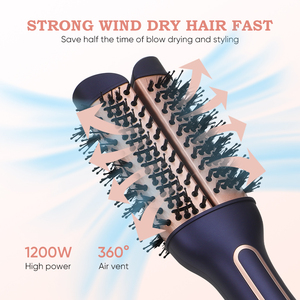 Sèche-<span class=keywords><strong>cheveux</strong></span> 3-en-1 Styler Volumizer Négatif Ion Anti Frizz Caractéristiques Air Chaud Céramique Baril <span class=keywords><strong>Cheveux</strong></span> Lisseur <span class=keywords><strong>Brosse</strong></span> 1200W Hôtels - Product Image 3