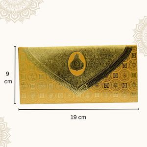 Pack de 10 enveloppes d'argent élégantes en relief doré Porte-monnaie Designer Lifafa pour les mariages - Product Image 3