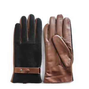Cuir véritable chaud hiver femmes gants en cuir hiver chaud noir mode femmes PU écran tactile gants en cuir du Pakistan - Product Image 1