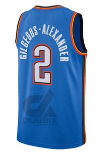 Conjunto de Uniforme de Baloncesto de Oklahoma City 2024-25, Alta Calidad, 100% Poliéster, Logotipo Personalizado Cosido y Bordado, Talla Grande - Product Image 3