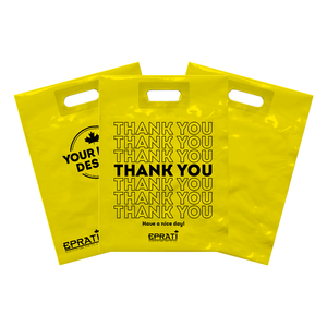 Bolsa de Compras de Plástico Reforzada con Asa Troquelada Personalizada, Precio de Fábrica, Alta Calidad LDPE, Turquía - Product Image 3