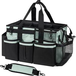 Sac organisateur de toilettage pour usage équestre avec sangle réglable et compartiments idéal pour les fournitures de pointe et les essentiels de la grange - Product Image 6