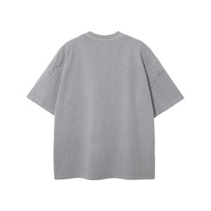 Camiseta de lona de algodón 100% de gran tamaño Unisex logotipo personalizable de alta calidad Casual DTG/serigrafía/bordado de punto pesado - Product Image 5