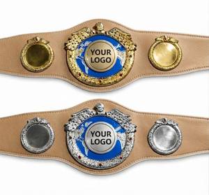 Custom brass leather wrestling belt MMA championship belt custom Boxing championship belts leather boxing championship belts - Product Image 2