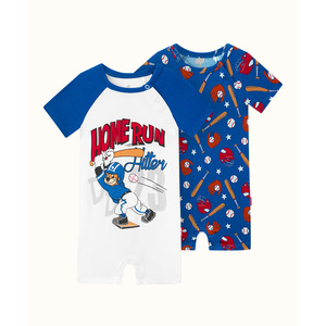 Lot de 2 Combinaisons et Barboteuses d'été à Manches Courtes en Bambou pour Bébé - Product Image 3