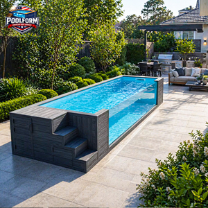 100% Customized Design Modern Villa Backyard Above Ground Pool Shell Prefabricated Luxury Fiberglass Swimming Pool - Product Image 6