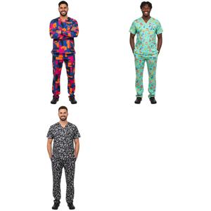 Conjunto de Uniforme Médico para Hombre, Corte Preciso, Personalizable, Premium, Duradero, Cuello en V, Parte Superior y Pantalones, Uniforme Profesional para Clínica Médica y Hospital - Product Image 4