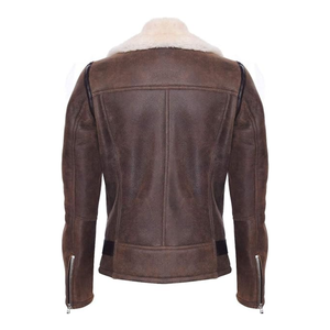 MOQ bajo Precio barato Chaqueta de cuero de vaca para hombres Invierno Cremallera de alta calidad Chaquetas clásicas vintage con estilo - Product Image 3